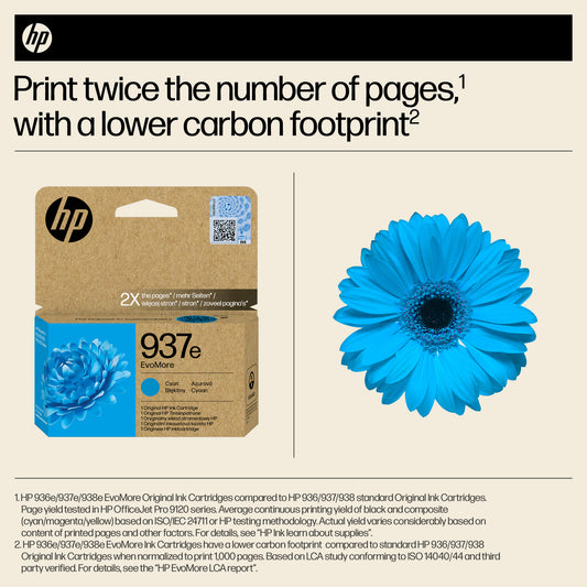 HP 4S6W6NE/937E Cyan Ink Cartridge (1.65K pages)