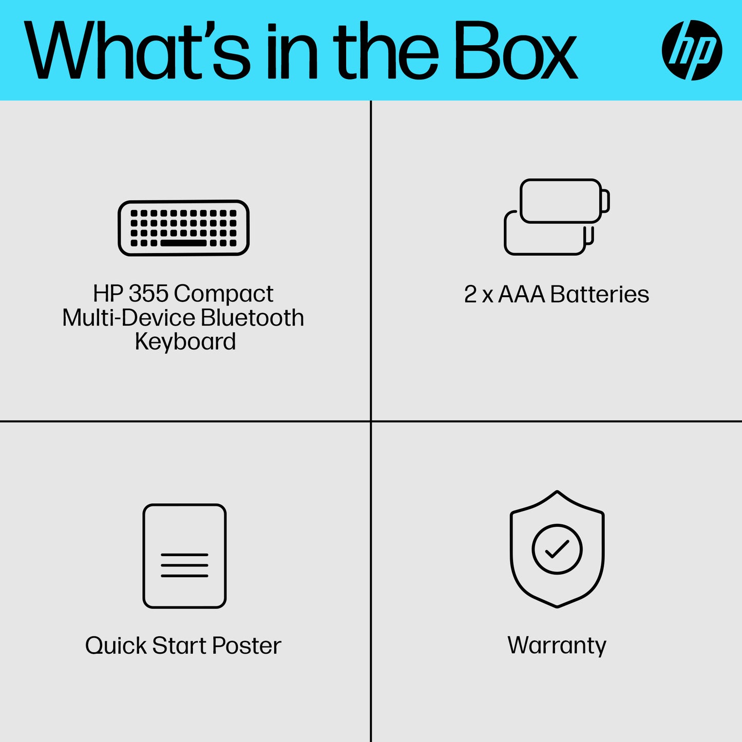 HP 355 Multi-Device Wireless Keyboard
