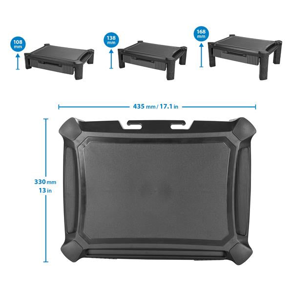 StarTech.com Monitor Riser - Drawer - Height Adjustable - For up to 32" (22lb/10kg) Mount