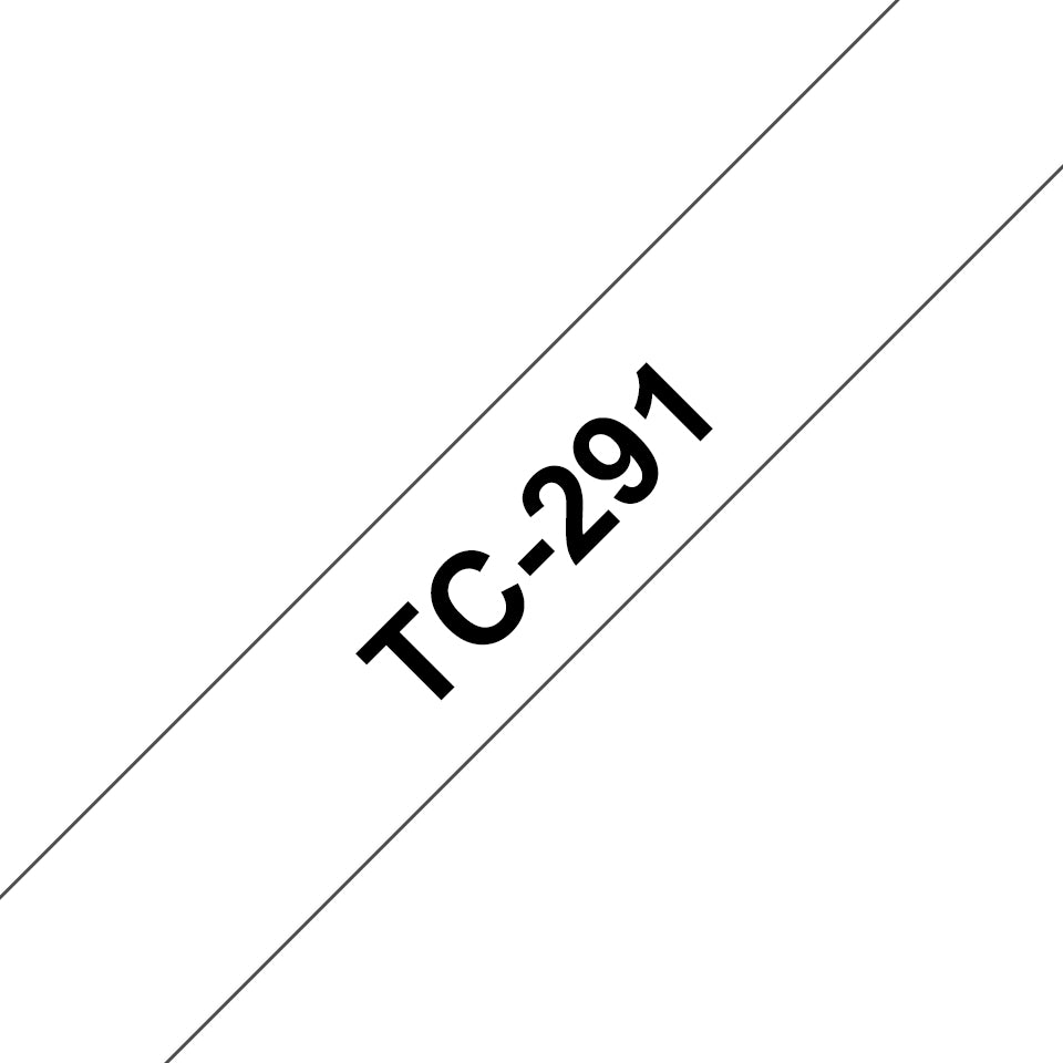 Brother TC-291 DirectLabel black on white 9mm x 7,7m for Brother P-Touch TC 9-12mm Labels
