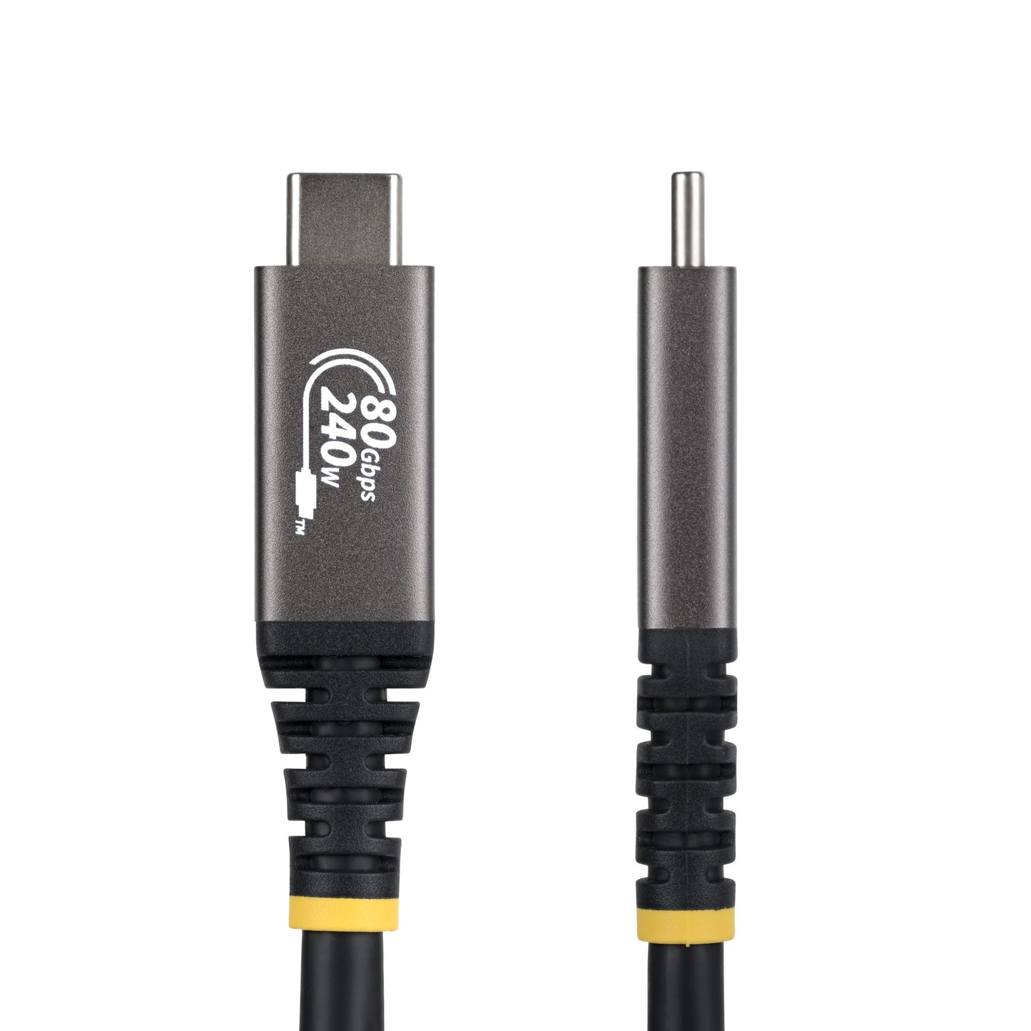 StarTech.com 50cm (1.6ft) USB4 Cable, 80Gbps, USB-IF Certified USB-C Cable, 240W PD (Black)