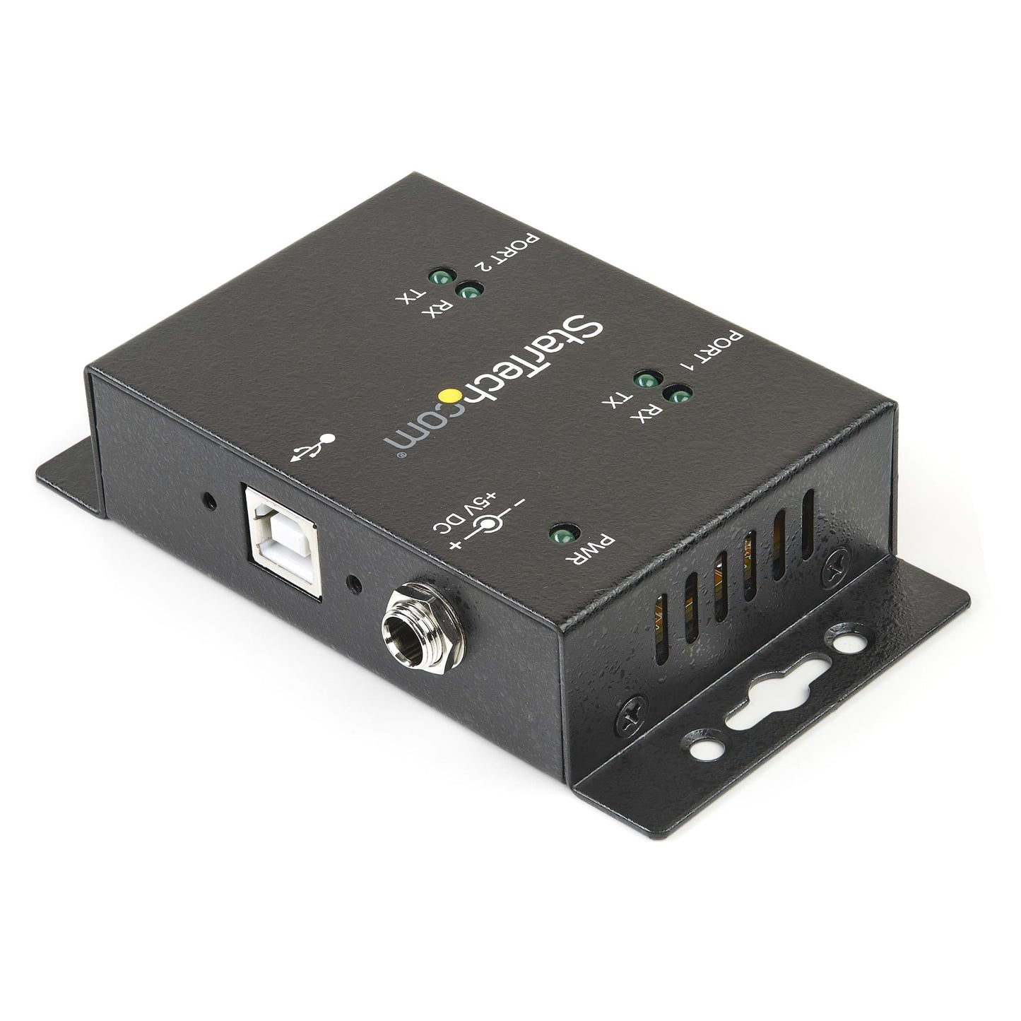 StarTech.com 2 Port Industrial Wall Mountable USB to Serial Adapter Hub with DIN
