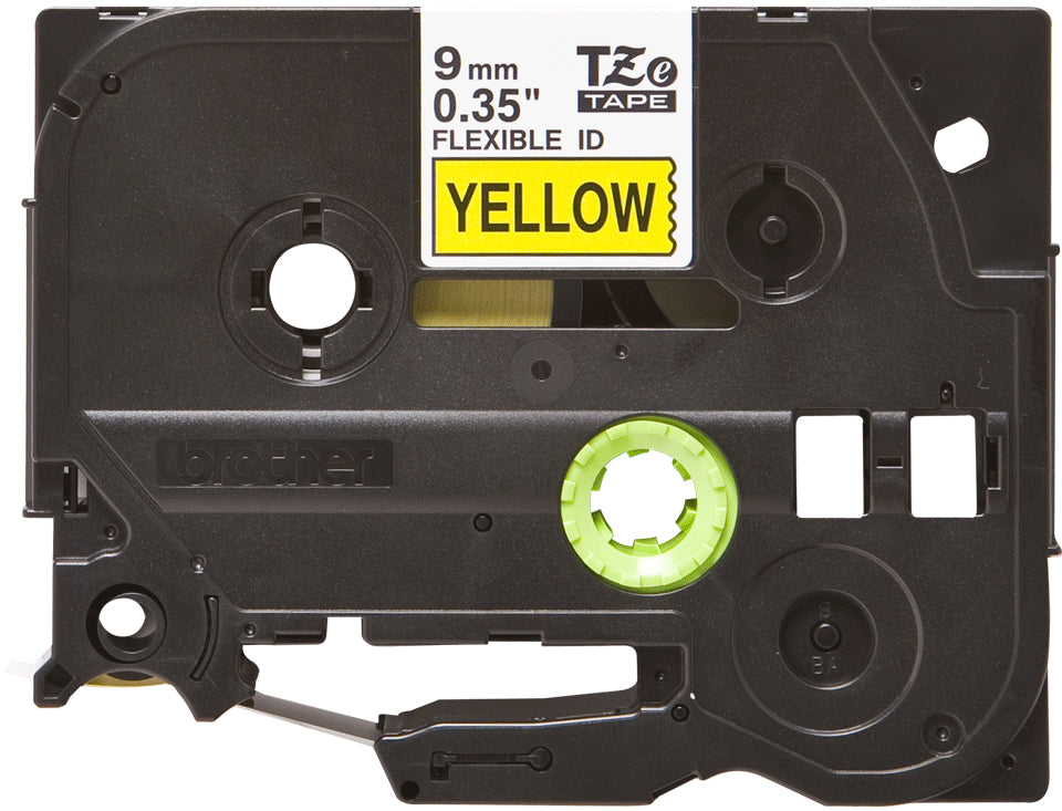 Brother TZE-FX621 DirectLabel black on yellow Laminat 9mm x 8m for Brother P-Touch Labels