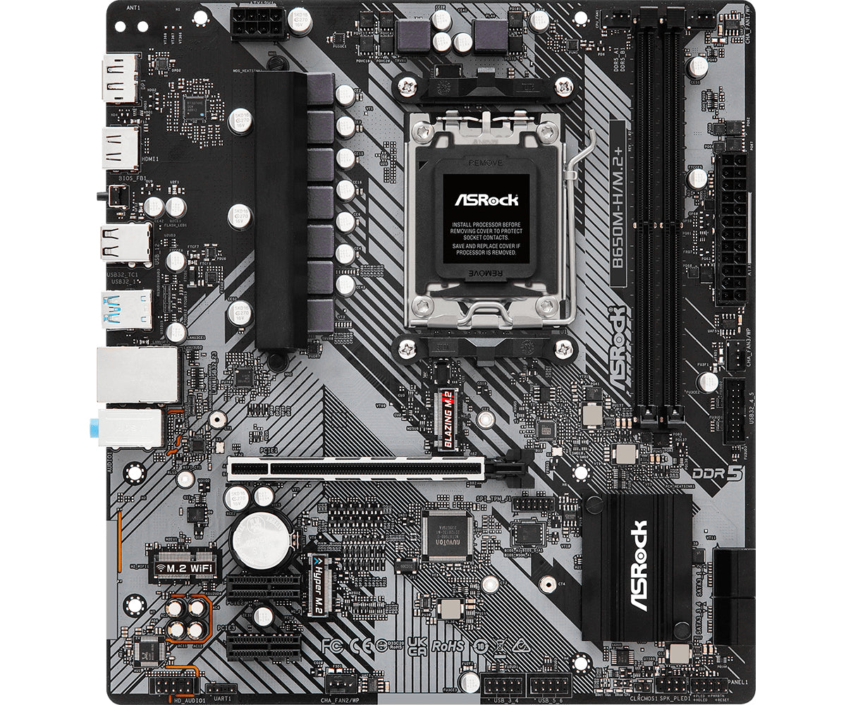 Asrock B650M-H/M.2+ AMD B650 Socket AM5 micro ATX Motherboard