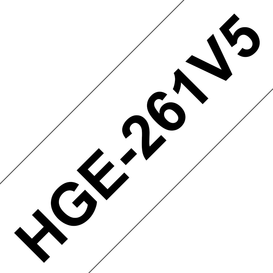 Brother HGE-261V5 DirectLabel black on white Laminat 36mm x 8m Pack=5 for P-Touch RL Labels