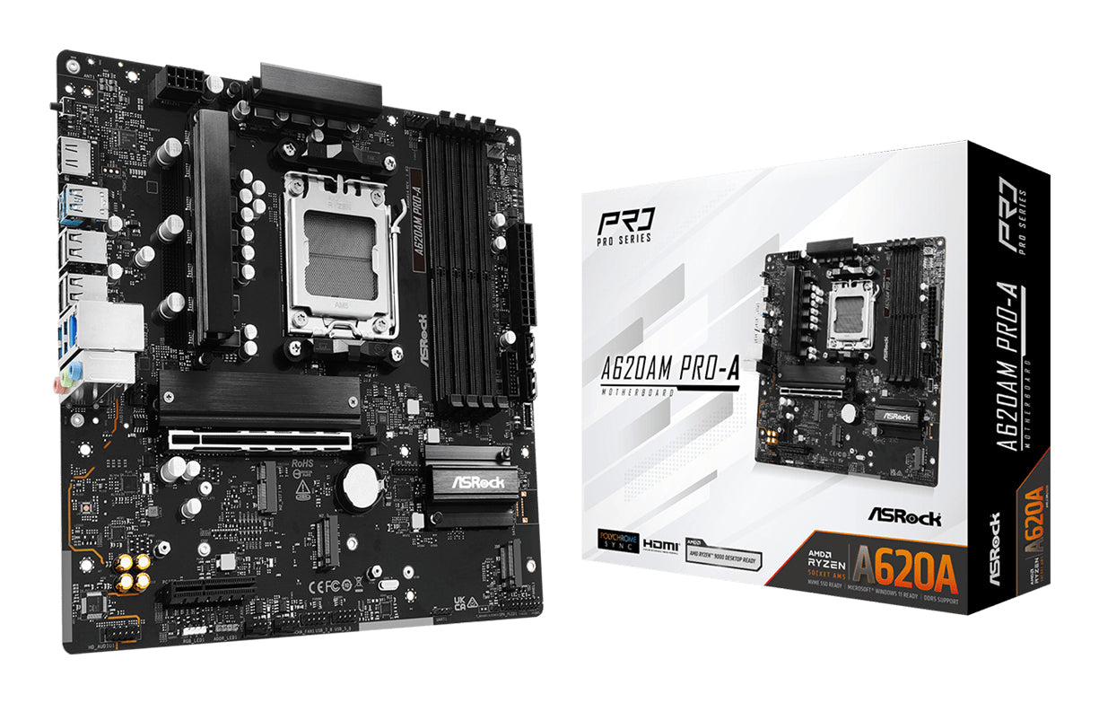 Asrock A620AM PRO-A AMD A620 Socket AM5 micro ATX Motherboard