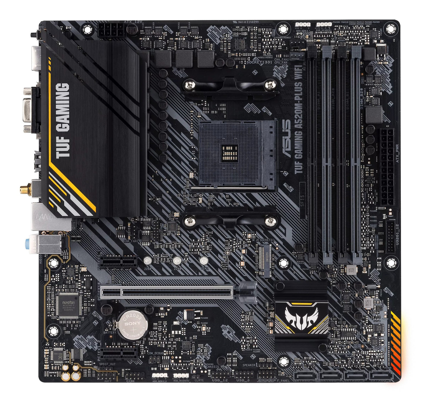 ASUS TUF GAMING A520M-PLUS WIFI AMD A520 Socket AM4 micro ATX Motherboard