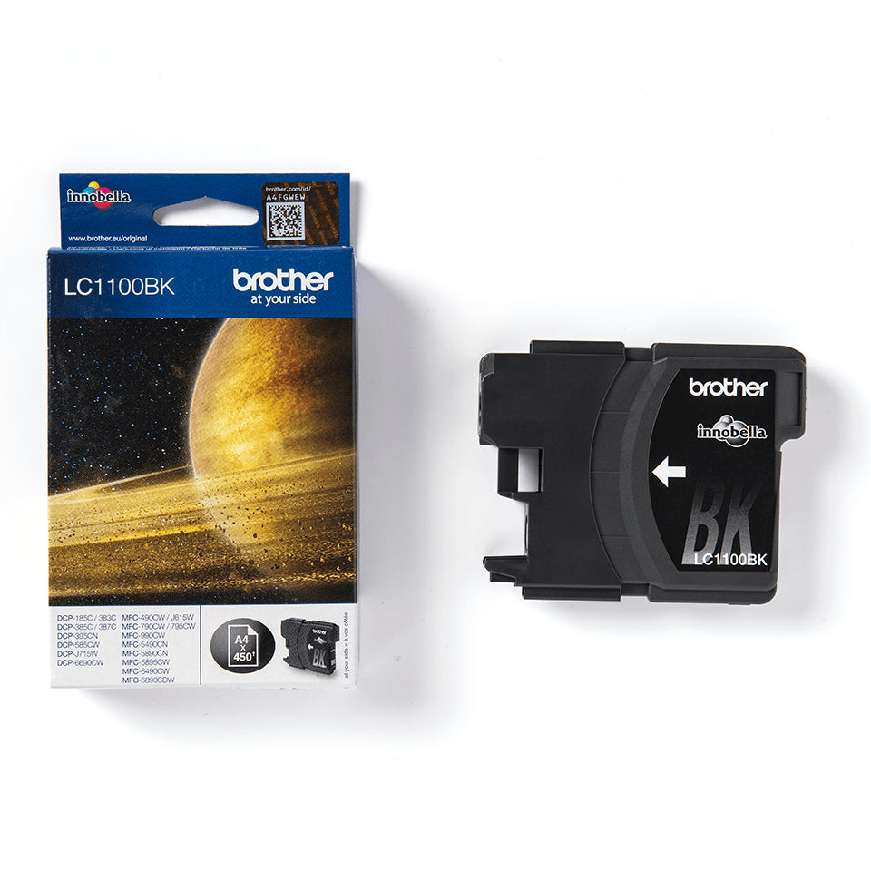 Brother LC-1100BK Black Ink Cartridge (450 pages)