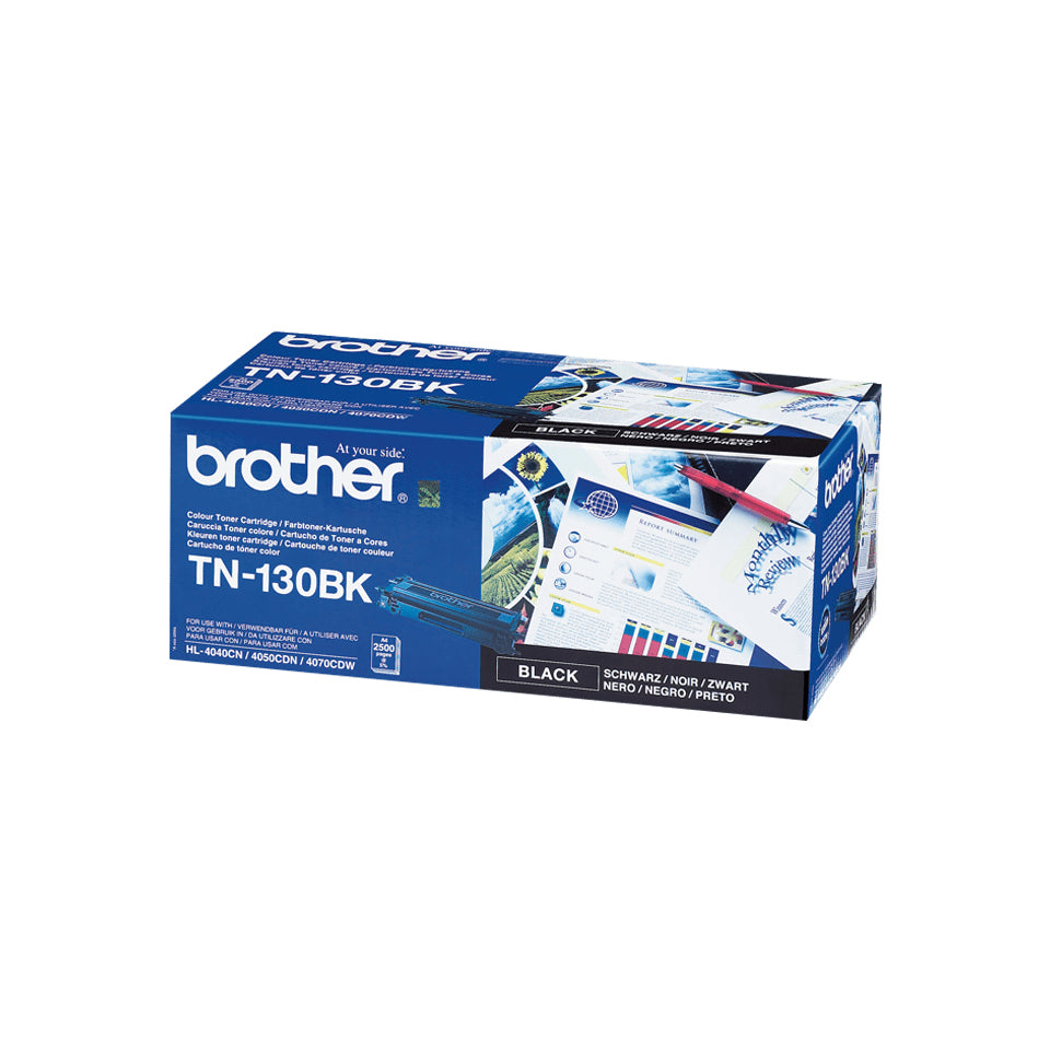 Brother TN-130BK Black Toner Cartridge (2.5K pages, Brother HL-4040 CN)
