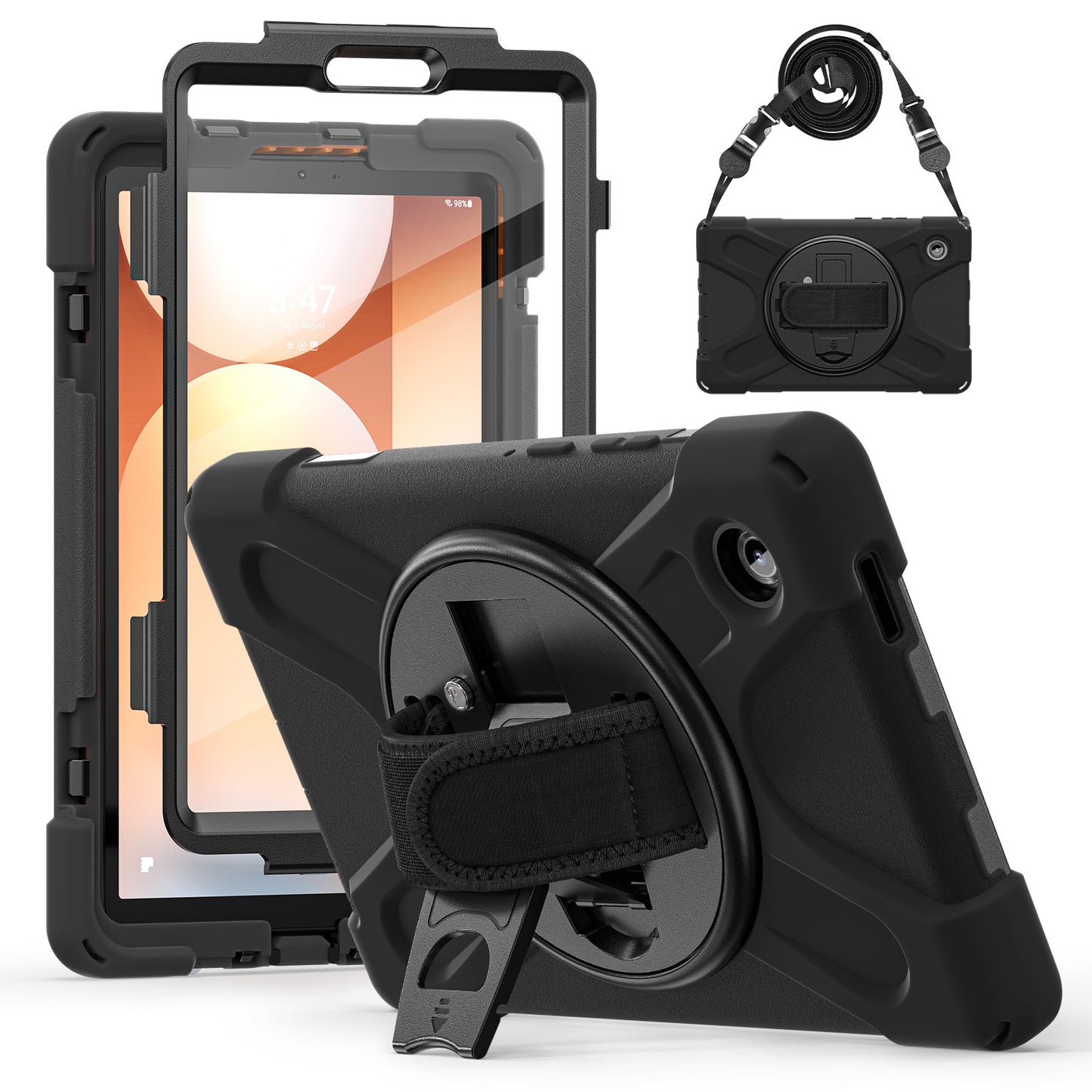 Techair TAXSGA044HS Samsung Tab A11+ military grade drop protection rugged case with Laptop Bag