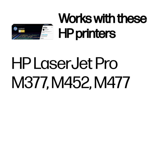 HP CF410X/410X Black Toner Cartridge (6.5K pages, HP Pro M 452)