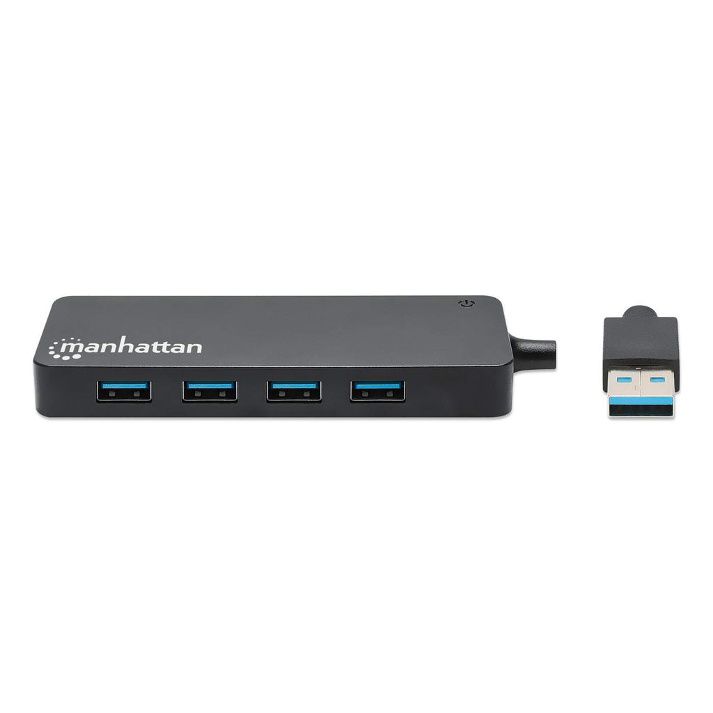 Manhattan USB-A 4-Port Hub, 4x USB-A Ports, 5 Gbps (USB 3.2 Gen1 aka USB 3.0), USB