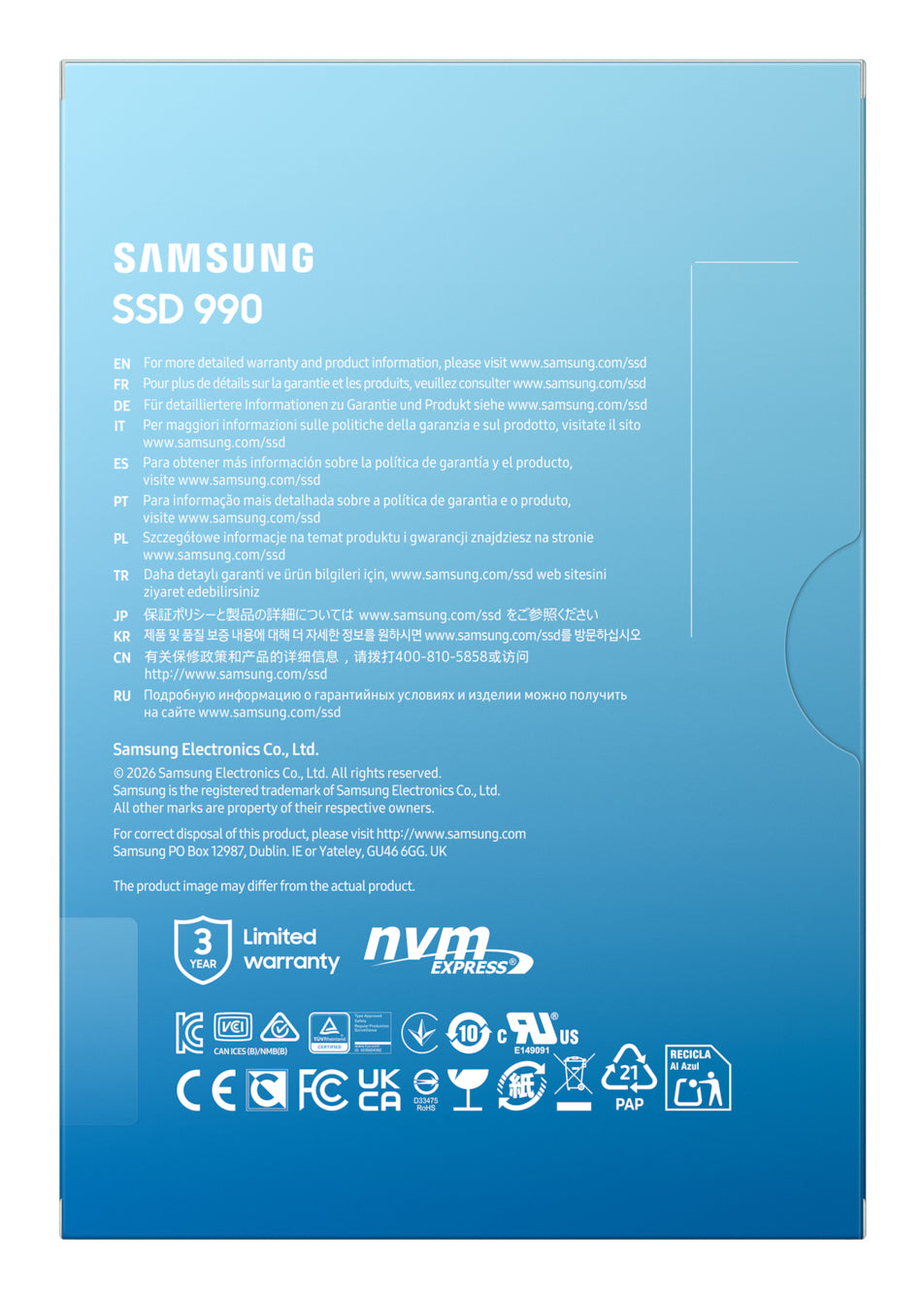 Samsung MZ-V9V1T0BW 1TB M.2 NVMe PCIe Gen4 SSD