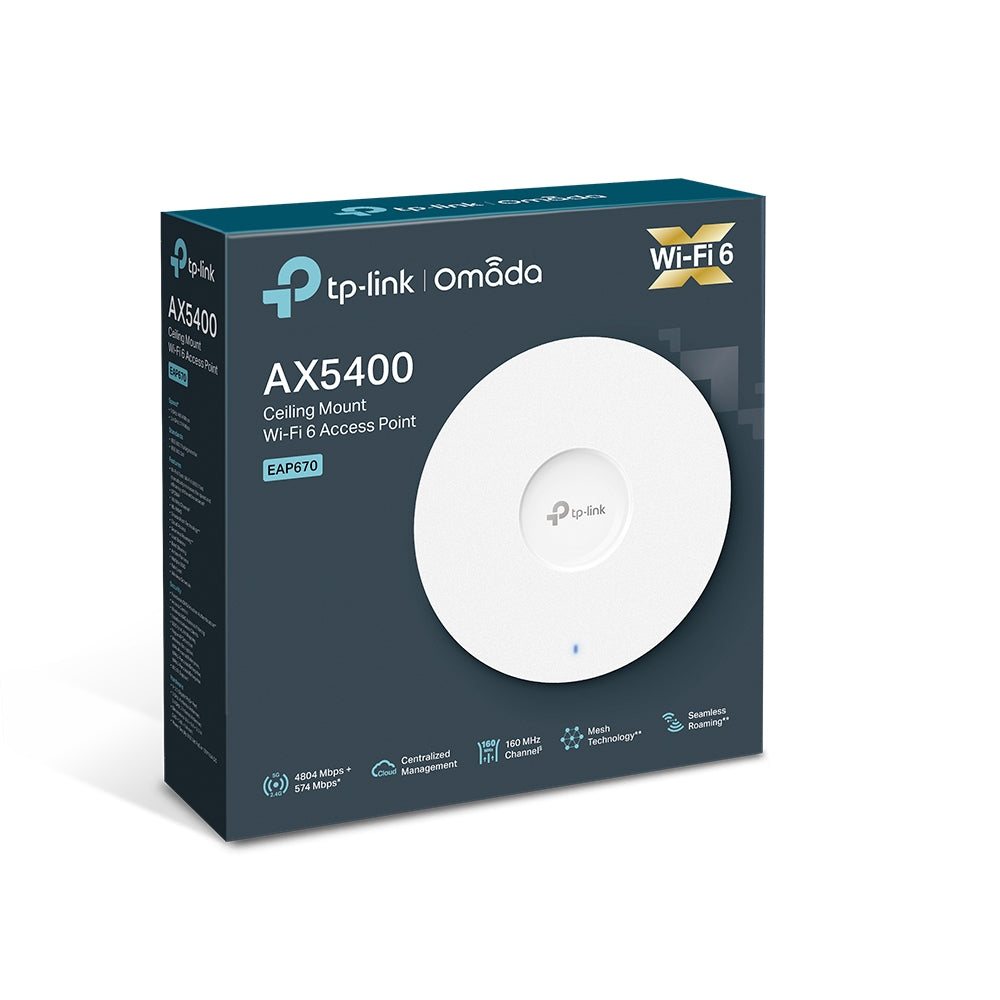 TP-LINK Omada AX5400 Ceiling Mount WiFi 6 Access Point WiFi 6 Networking