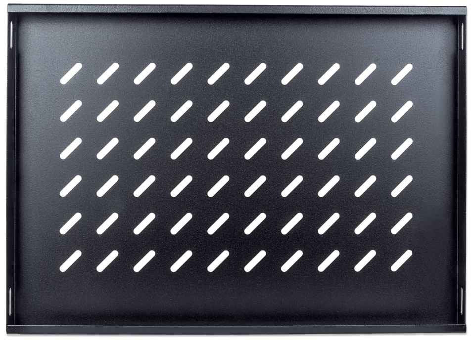 Intellinet 19" Fixed Shelf, 1U, 345mm Depth, Max 50kg, Black Rack