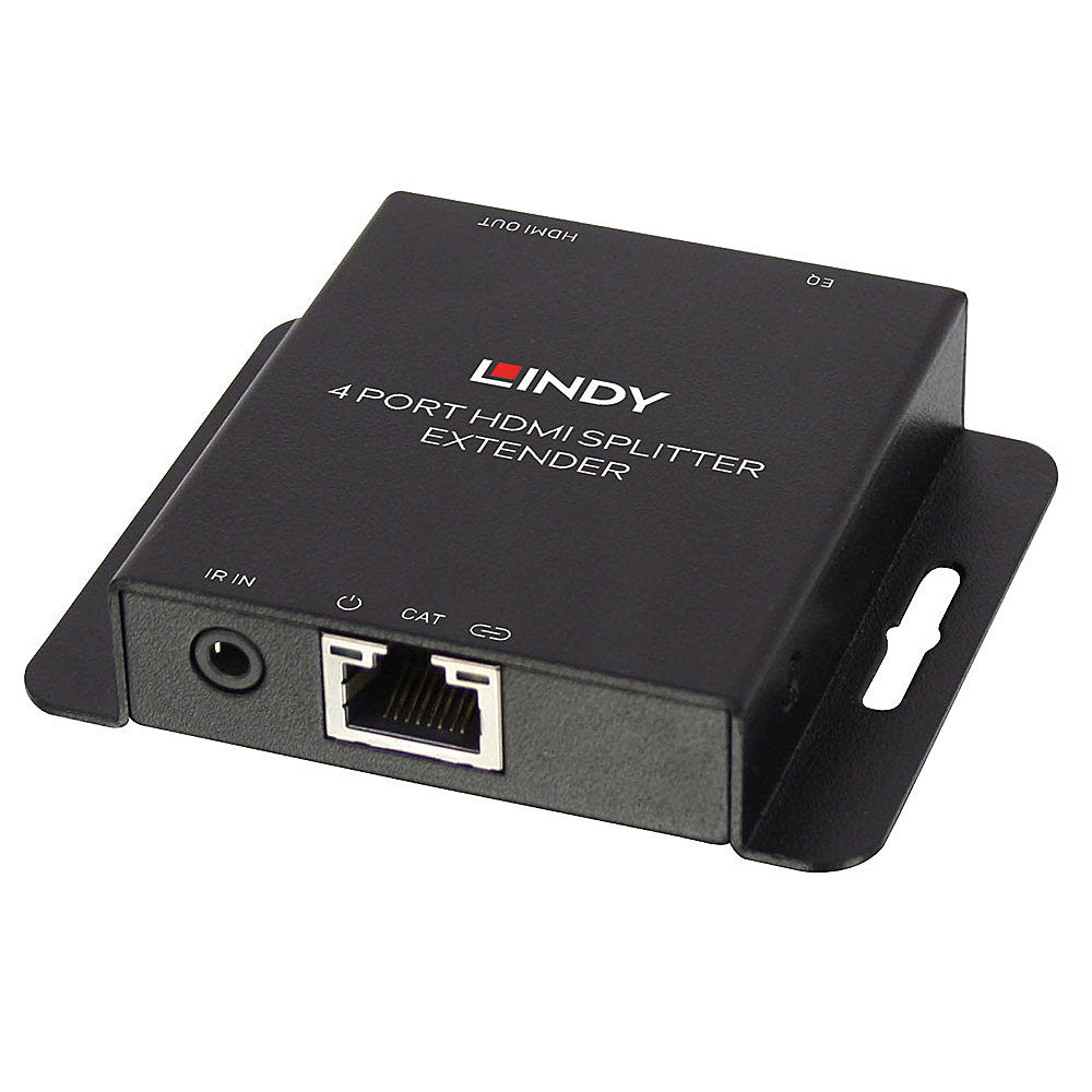 Lindy 70m Cat.6 4 Port HDMI 4K30 and IR Splitter Extender with Loop Out KVM Switch