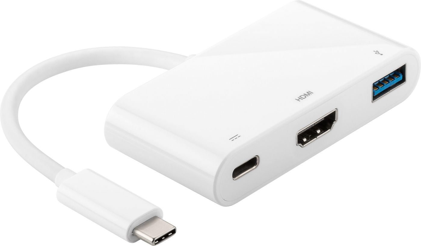 Microconnect USB3.1CCOM2 USB graphics adapter White Hub