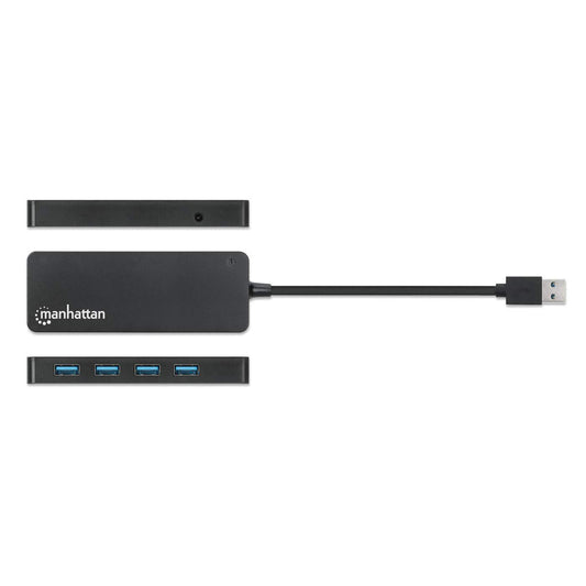 Manhattan USB-A 4-Port Hub, 4x USB-A Ports, 5 Gbps (USB 3.2 Gen1 aka USB 3.0), USB