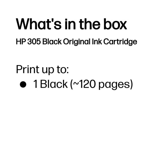 HP 3YM61AE/305 Black Ink Cartridge (120 pages)