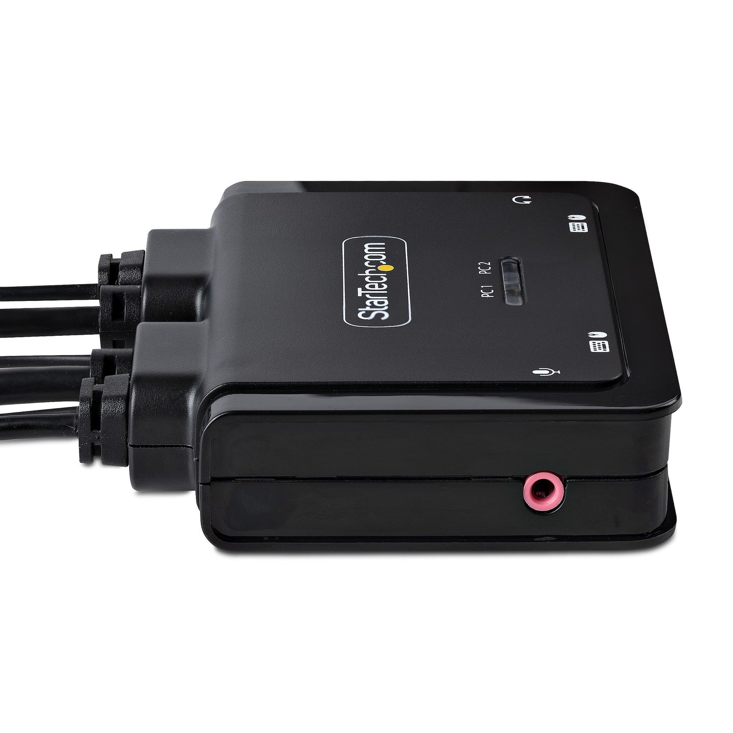 StarTech.com 2-Port USB-C Cable KVM Switch, 4K 60Hz DisplayPort Output, Compact KVM