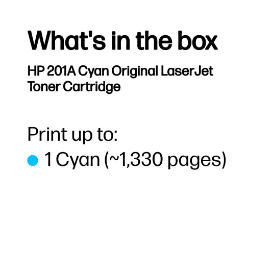 HP CF401A/201A Cyan Toner Cartridge (1.33K pages, HP Pro M 252)