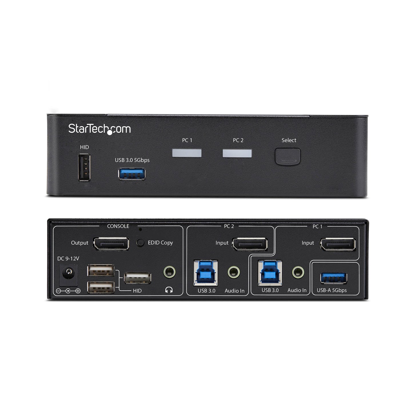 StarTech.com 2-Port DisplayPort KVM Switch, 4K 60Hz, DP 1.2, EDID Management, 2-Port