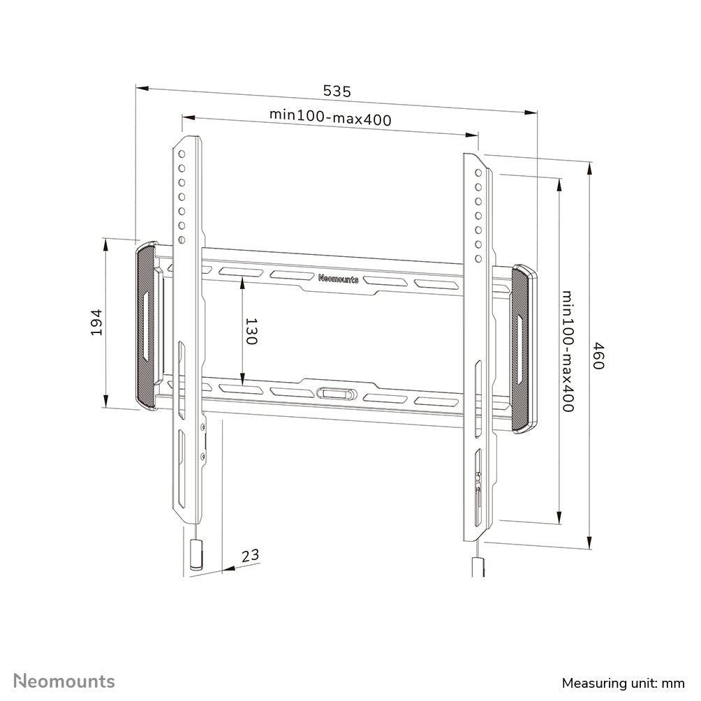 Neomounts WL30-550BL14 TV mount wall 40-75" - ultra-flat - easy install