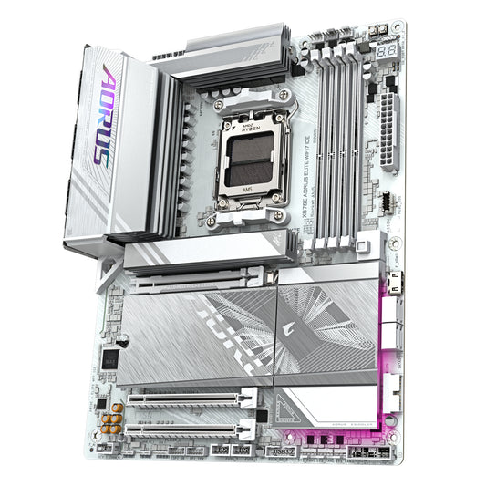 Gigabyte X870E AORUS ELITE WIFI7 ICE Motherboard - Supports AMD Ryzen 9000 CPUs