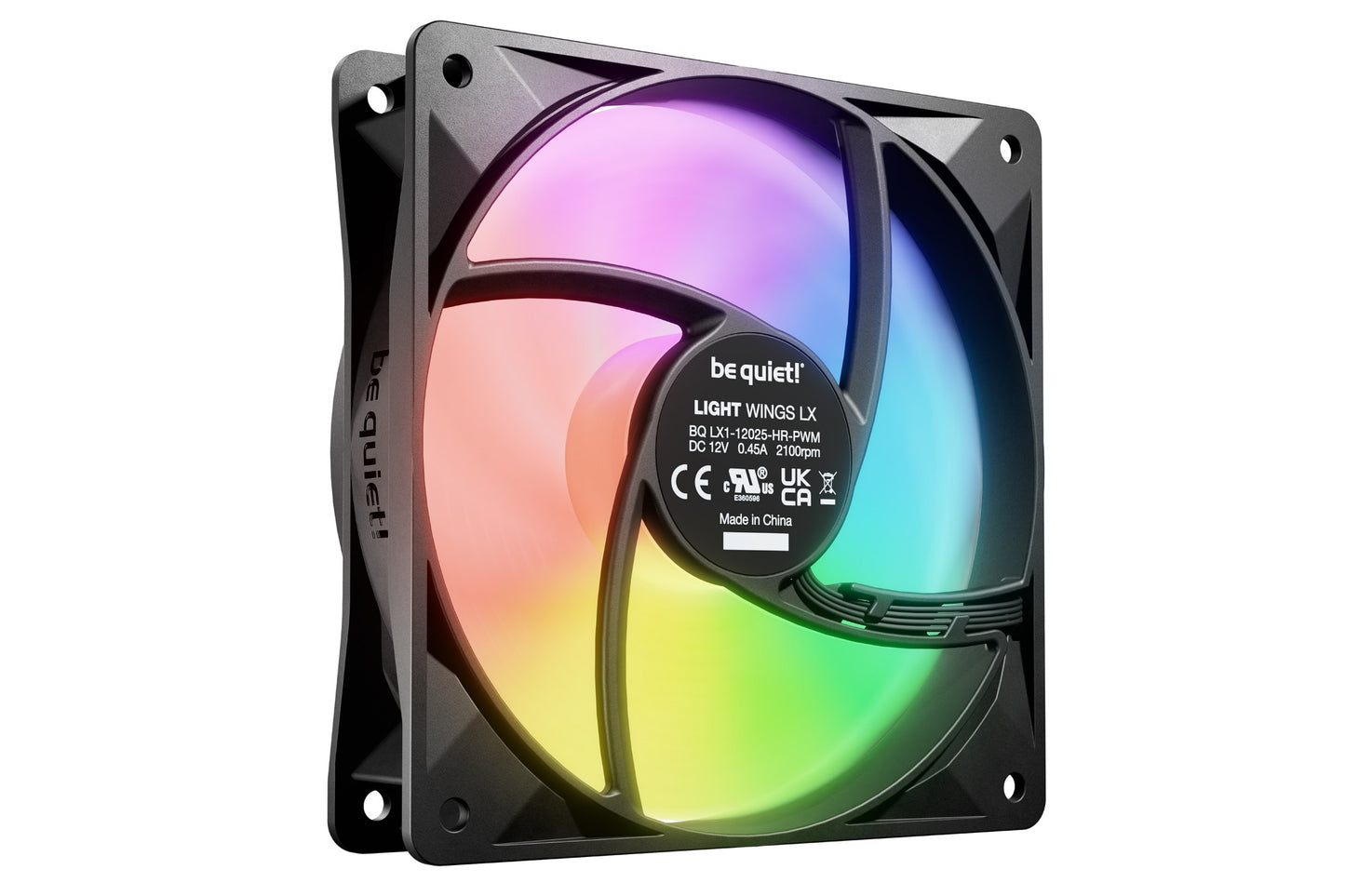be quiet! LIGHT WINGS LX 120mm PWM High Speed 3-Pack Black Computer case Fan 12 cm 3 Cooling