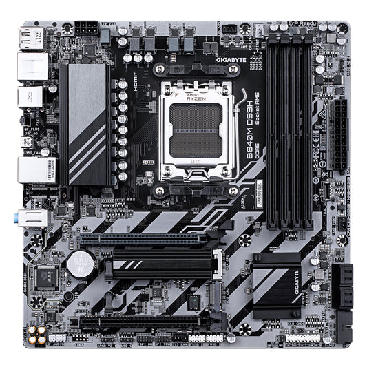 Gigabyte B840M DS3H Motherboard - AMD Ryzen 9000 CPUs, 8+2+2 Phases VRM, up to