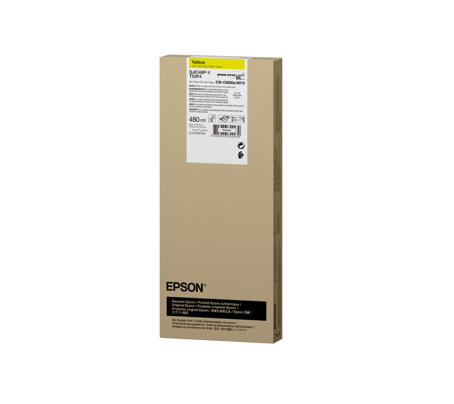 Epson C13T55P440/SJIC-48-P-Y Yellow Ink Cartridge