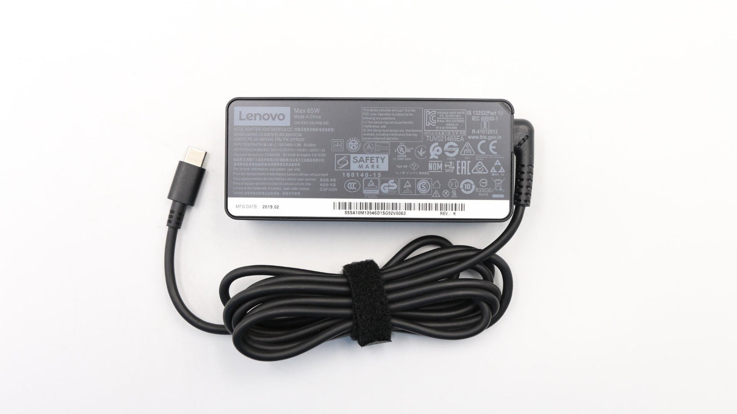 Lenovo FRU01FR030 power adapter/inverter Indoor 65 W Black Charger