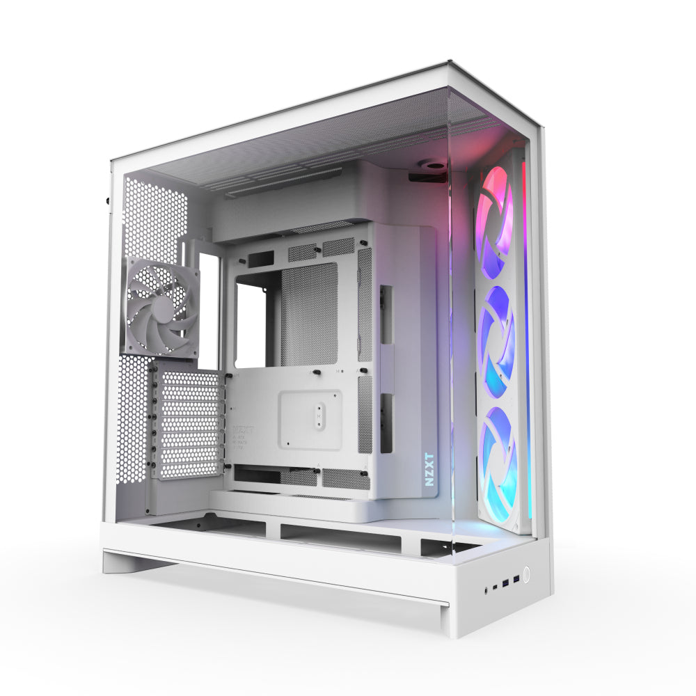NZXT H9 Flow RGB Midi Tower White PC Case