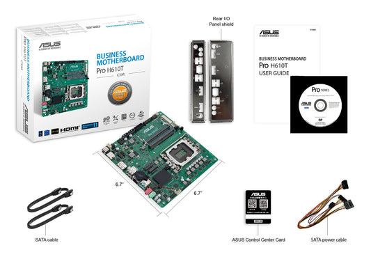 ASUS PRO H610T-CSM Intel H610 LGA 1700 Thin Mini ITX Motherboard