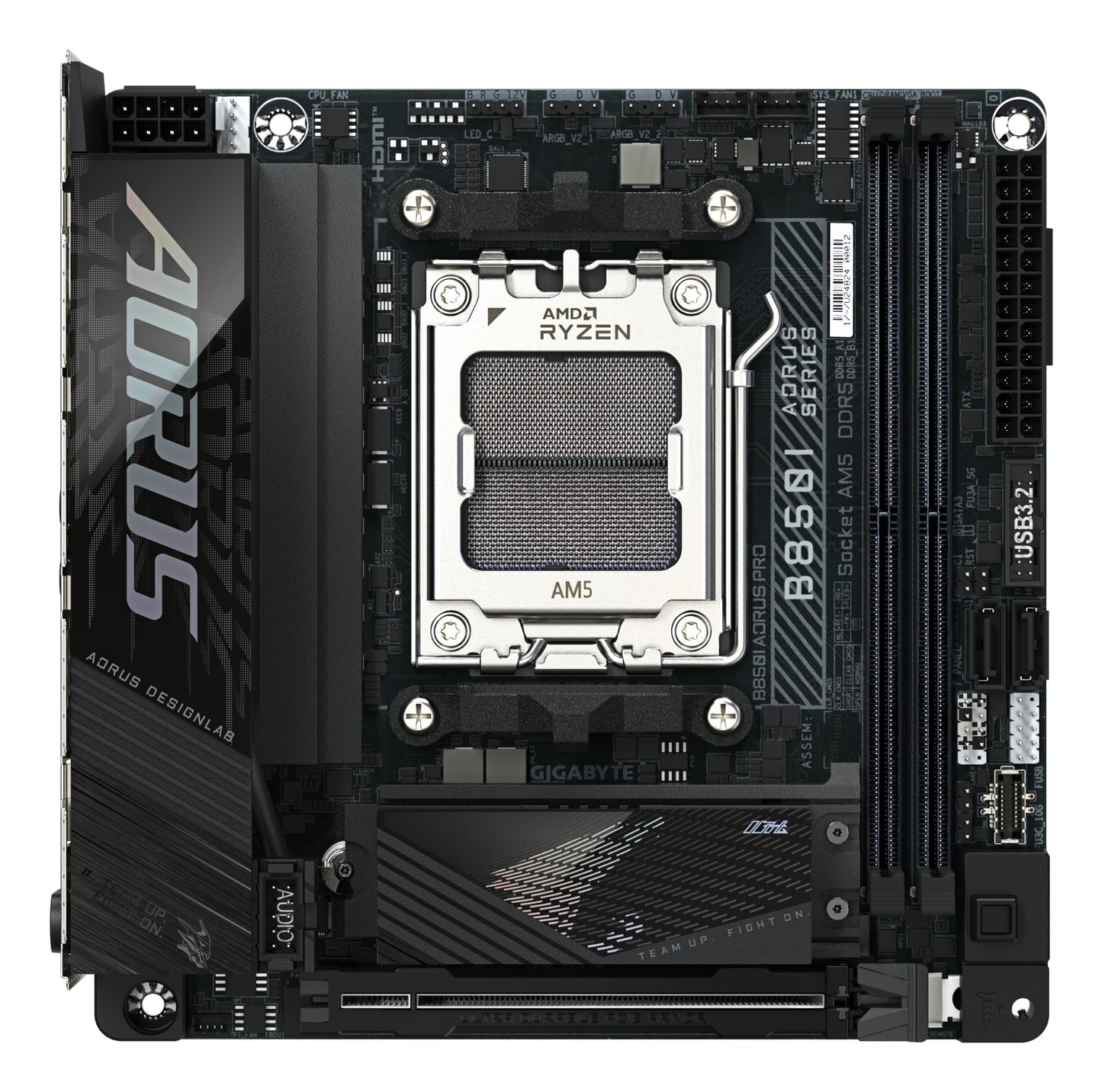 Gigabyte B850I AORUS PRO Motherboard - AMD Ryzen 9000 Series CPUs, 8+2+1 Phases