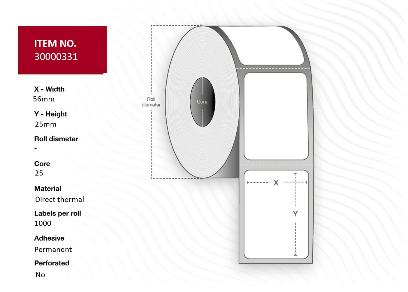 CAPTURE 30000331-PRO printer label White Labels