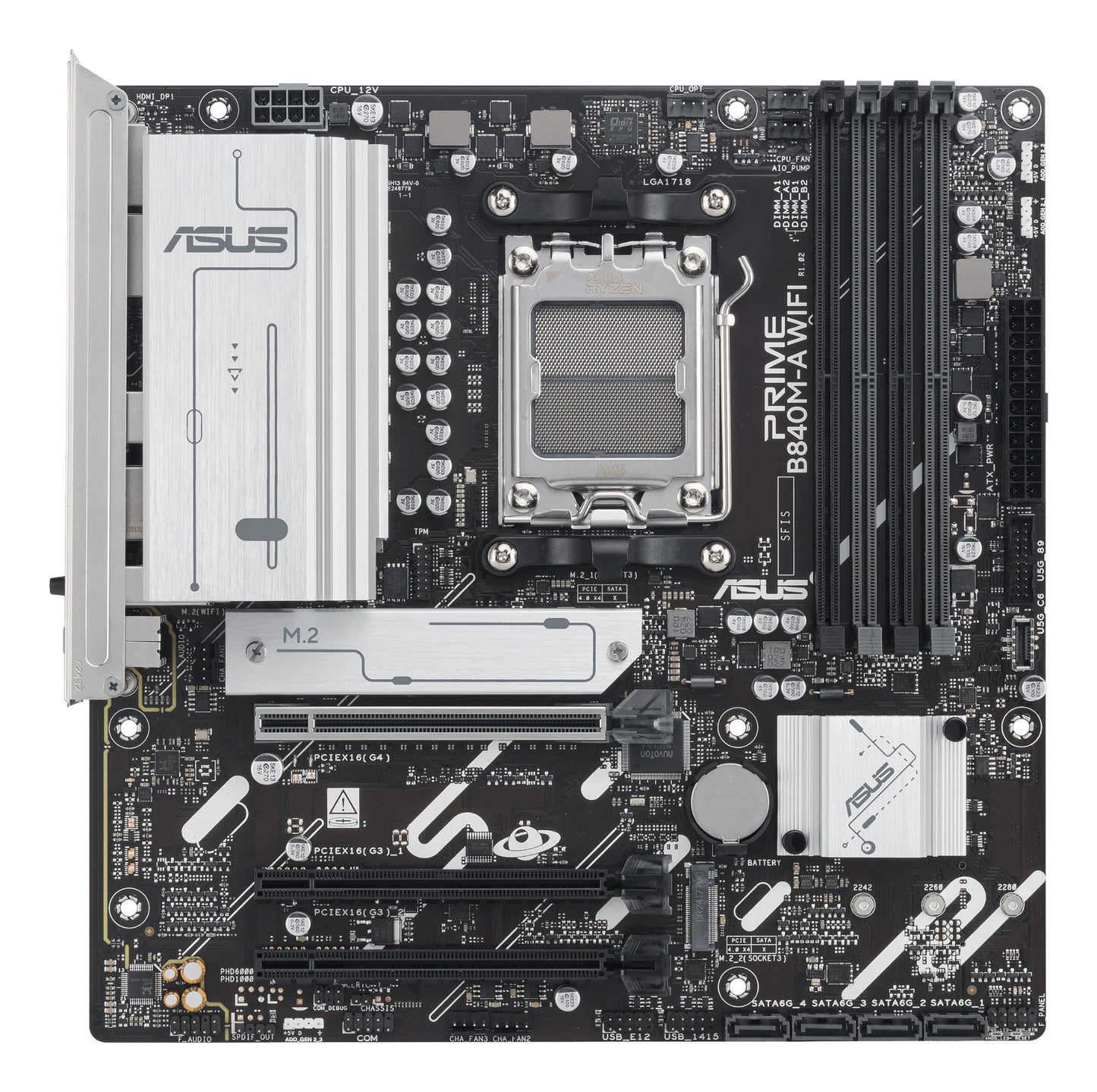 ASUS PRIME B840M-A WIFI AMD B840 Socket AM5 micro ATX Motherboard