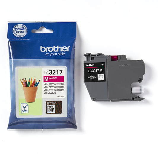 Brother LC-3217M Magenta Ink Cartridge (550 pages, Brother MFC-J 5330)