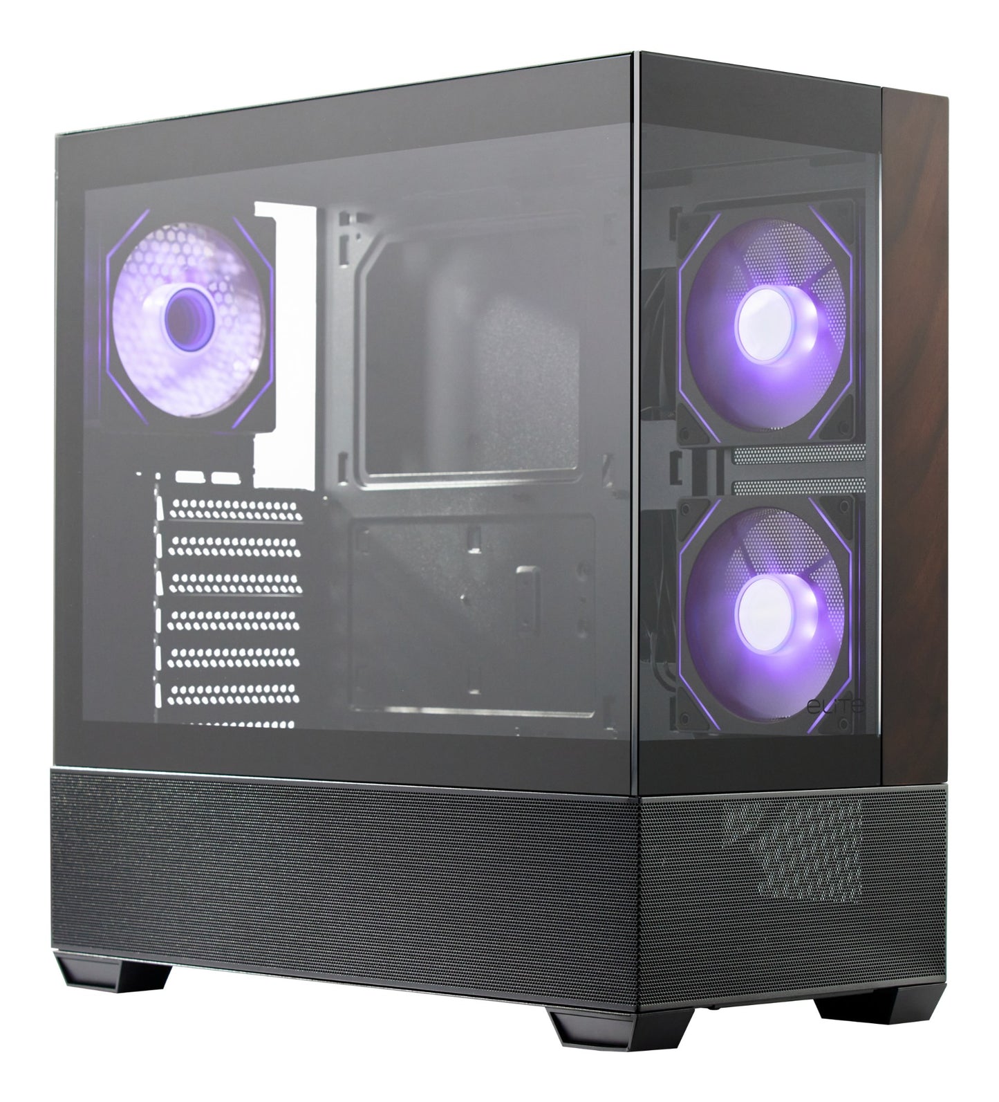 Cooler Master Elite 690 Wood Midi Tower Black PC Case