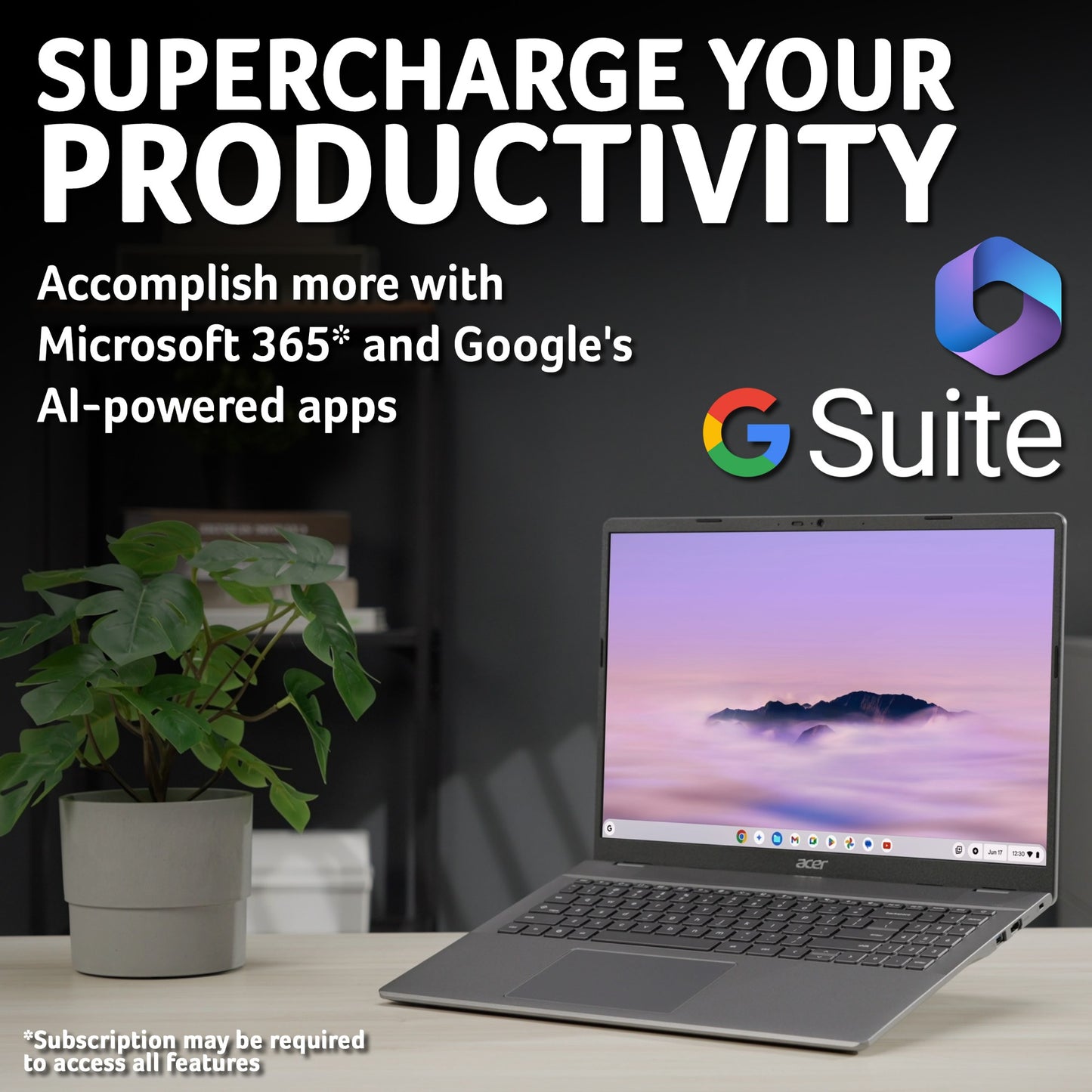 Acer Chromebook Plus 516 CB516‑1H – 16" Core 5 120U 8GB 128GB eUFS SSD Laptop