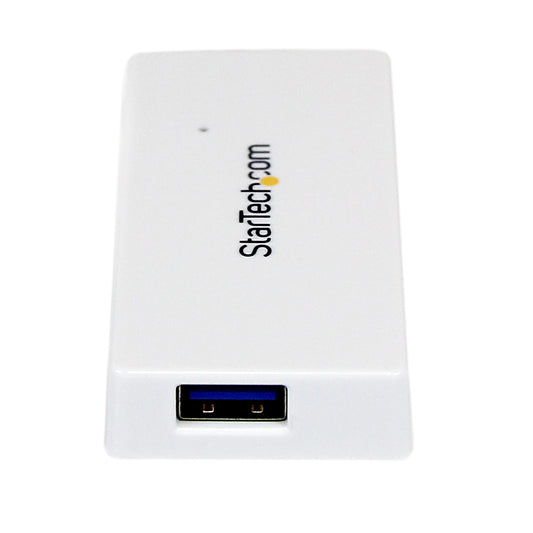 StarTech.com Portable 4 Port SuperSpeed Mini USB 3.0 Hub - White~Portable 4 Port