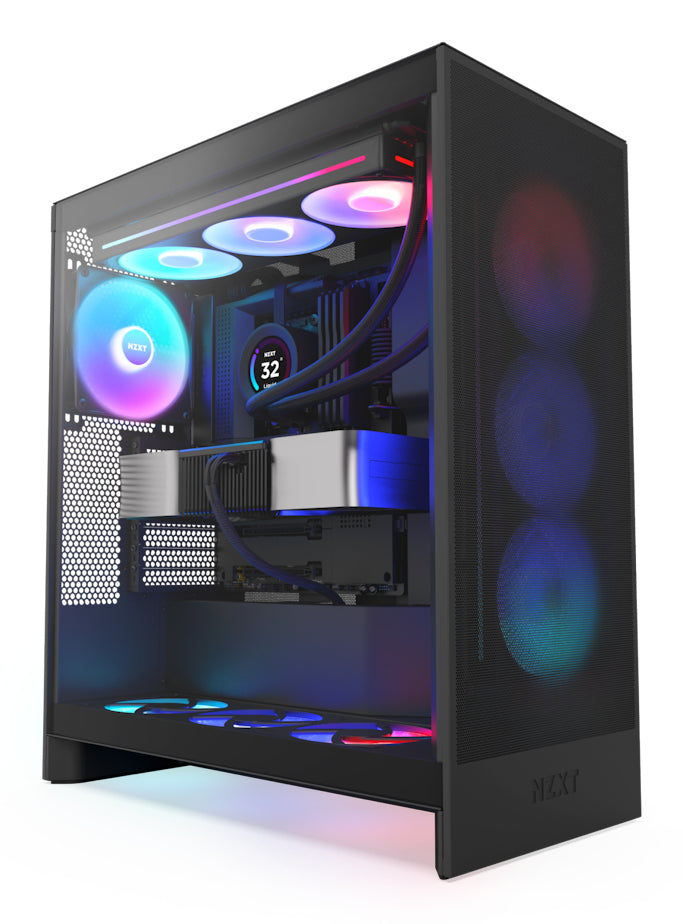 NZXT H7 Flow RGB Midi Tower Black PC Case