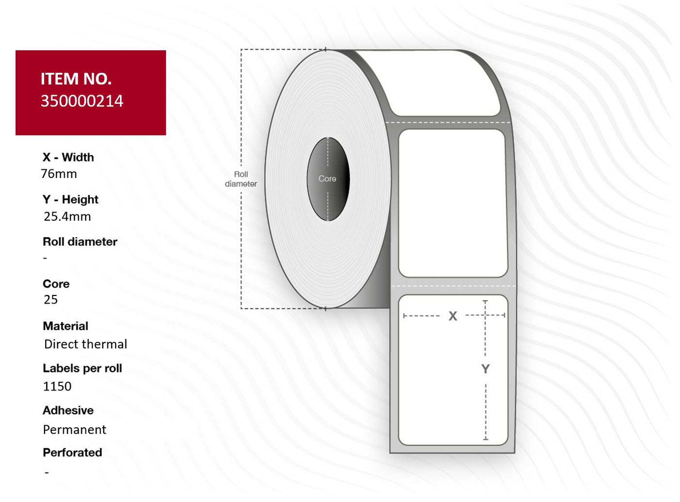 CAPTURE 35000214 printer label White Labels