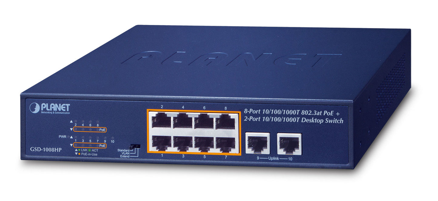 Planet GSD-1008HP network switch PoE