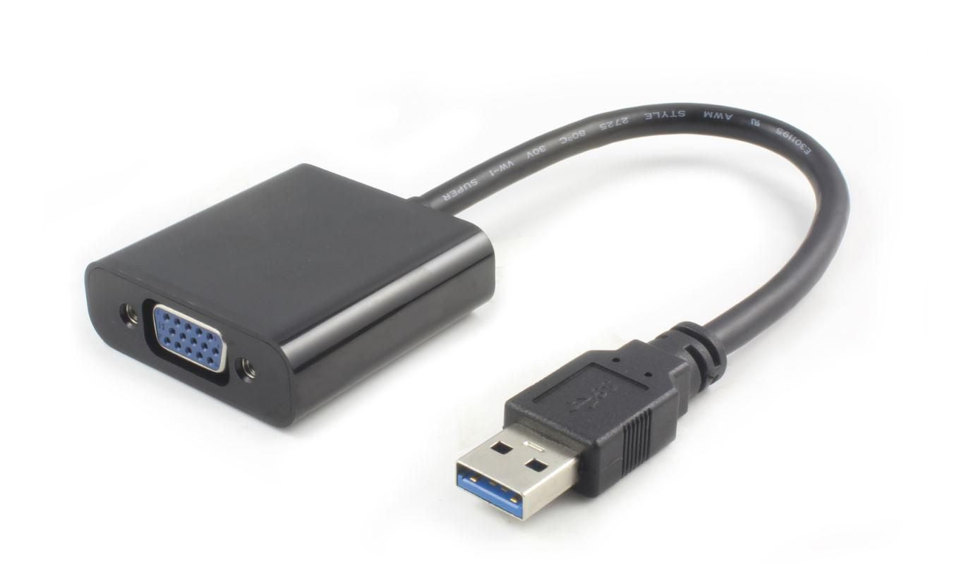Microconnect USB3.0VGA USB graphics adapter 1920 x 1080 pixels Black Hub