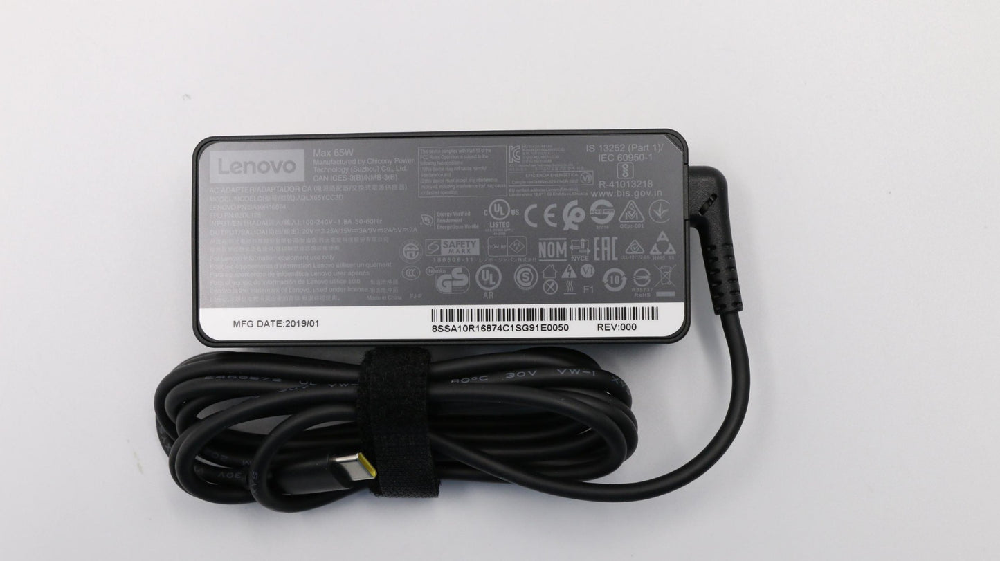 Lenovo 02DL128 power adapter/inverter Indoor 65 W Black Charger