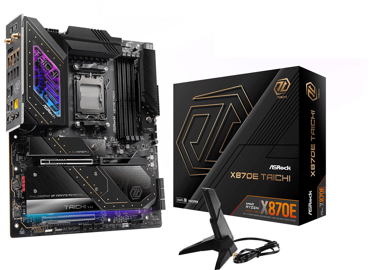 Asrock X870E Taichi AMD X870E Socket AM5 Extended ATX Motherboard