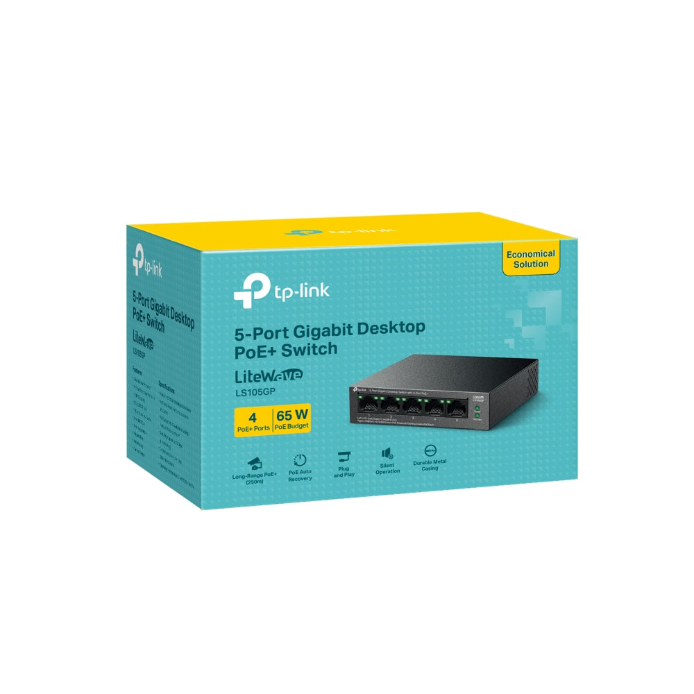 TP-LINK LiteWave 5-Port Gigabit Desktop Switch with 4-Port PoE+