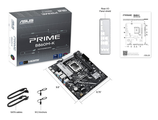 ASUS PRIME B860M-K Intel B860 LGA 1851 (Socket V1) micro ATX Motherboard