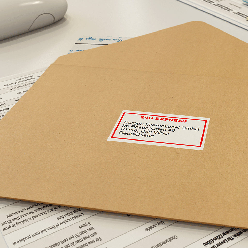 Brother DK22251 DirectLabel Etikettes red / black on white 62 mm x 15,24 m for Labels